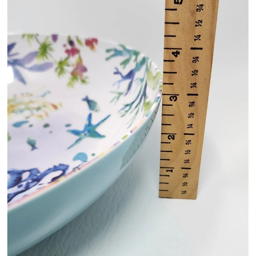 Pier 1 Imports Large Melamine Serving Bowl Ocean Life 12